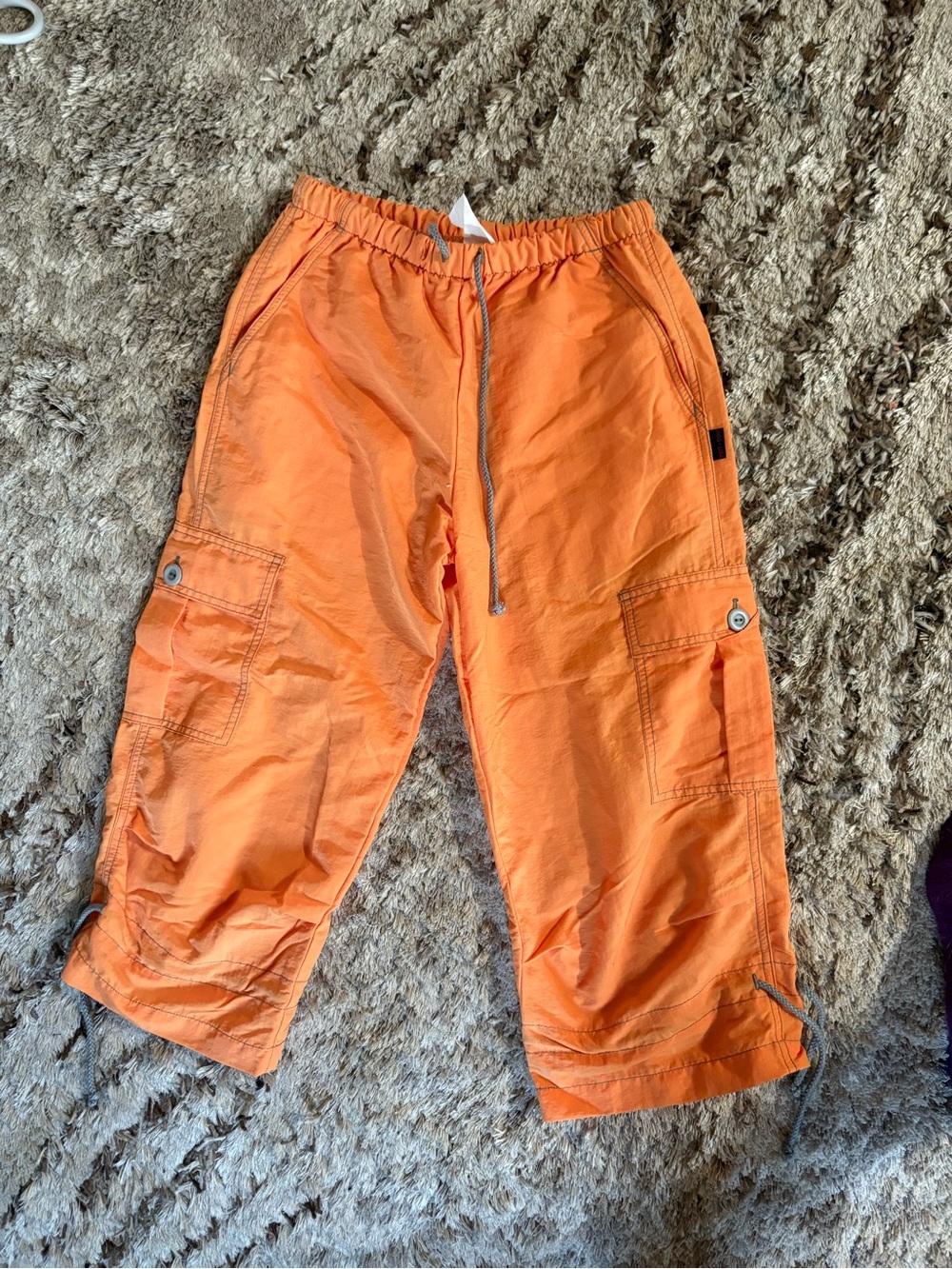 Hollister Bright Orange Cargo capris